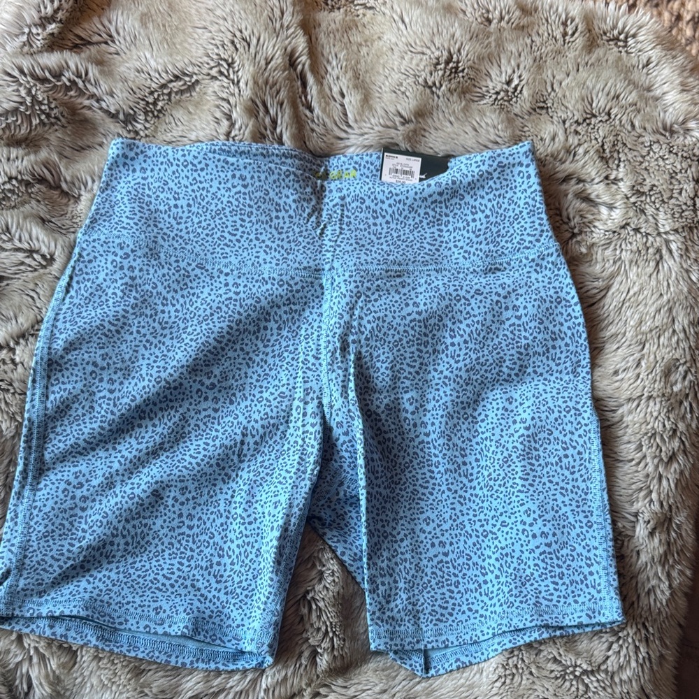 Tek Gear Blue Leopard Print fitness running Shorts